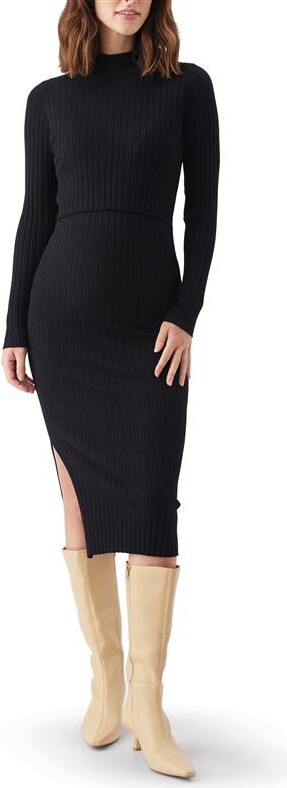 Ripe Maternity Maternity Nella Rib Nursing Knit Dress