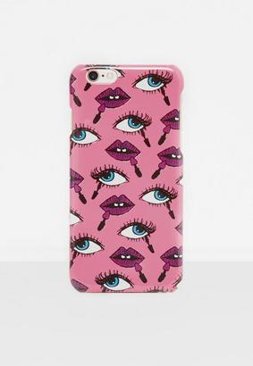 Missguided Pink Lips Printed iPhone 6/6S Case
