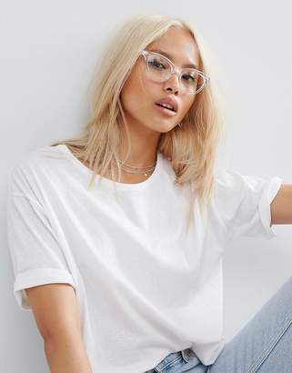 Reclaimed Vintage Inspired Round Clear Lens Glasses In Clear
