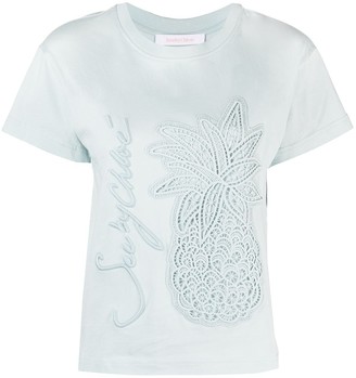See by Chloe crochet pineapple T-shirt