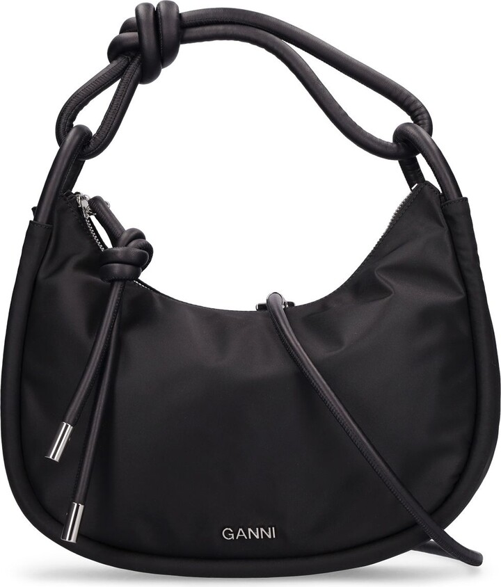 Ganni Knot baguette recycled tech shoulder bag ShopStyle