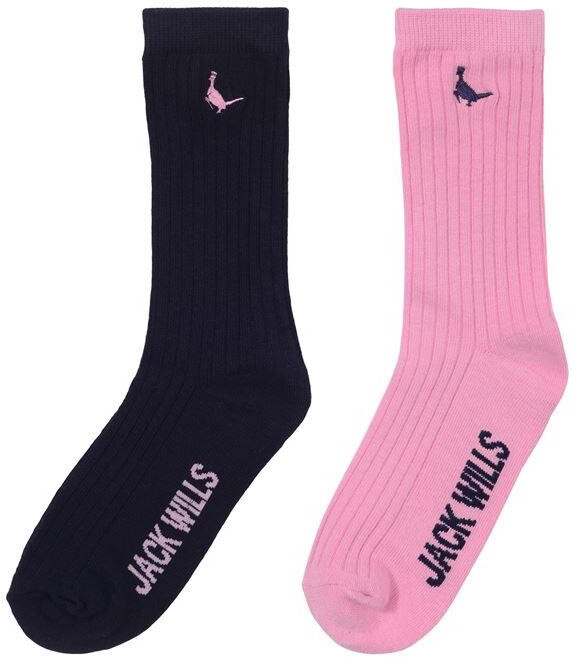 JACK WILLS Womens Maybray Turn Up Cuff Pink Ankle Socks > UK 4-7 EUR 37-41 