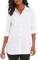 Thumbnail for your product : Calvin Klein Non-Iron Hi-Low Roll-Tab Blouse