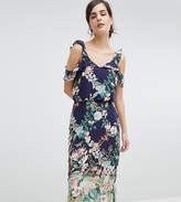 Thumbnail for your product : Oasis Fitzwilliam Cold Shoulder Floral Print Midi Dress
