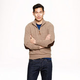 Thumbnail for your product : J.Crew Slim rustic merino elbow-patch half-zip sweater
