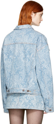 Marc Jacobs Indigo Oversized Embellished Denim Jacket