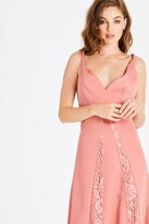 Thumbnail for your product : Little Mistress Miranda Orange Lace Plunge Maxi Dress