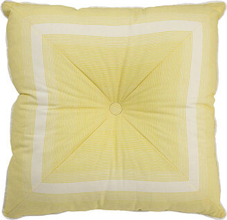 Waverly Paisley Verveine Tufted Stripe Square Decorative Pillow
