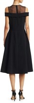 Thumbnail for your product : Teri Jon by Rickie Freeman Illusion Yoke Cold-Shoulder A-Line Dress