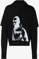 Thumbnail for your product : Heliot Emil AI Graphic Print Double Layer Hoodie