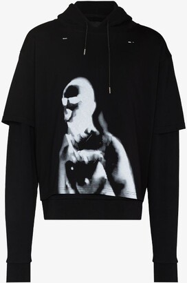 Heliot Emil AI Graphic Print Double Layer Hoodie