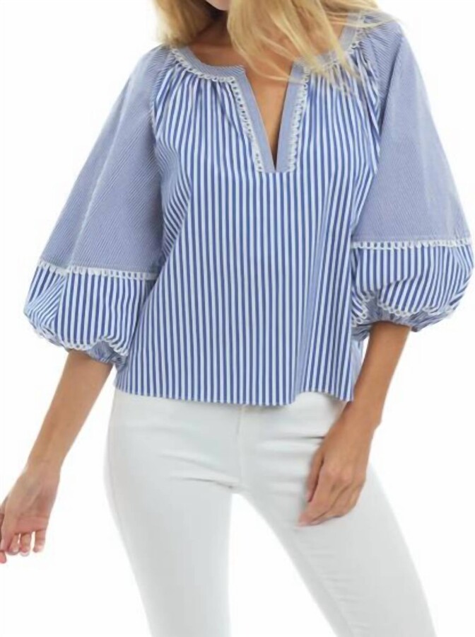 PATTY KIM Como Blouse In Blue