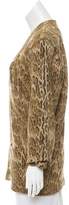 Thumbnail for your product : Saint Laurent Virgin Wool Leopard Cardigan