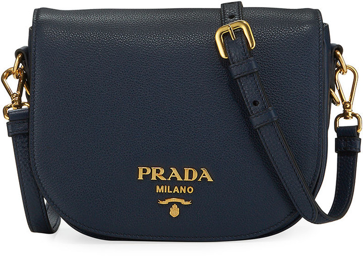 Prada Daino Saddle Bag w/ Removable  & Leather Straps ShopStyle