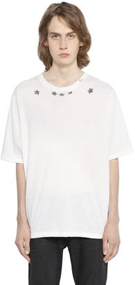Saint Laurent Oversized Star Printed Cotton T-Shirt