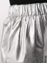 Thumbnail for your product : Manokhi leather metallic shorts