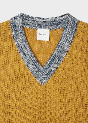 Paul Smith Mustard Crochet Knit Vest
