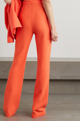 David Koma Wool-crepe Flared Pants - Orange