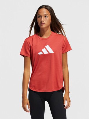 adidas Badge Of Sport Logo T-Shirt- Red