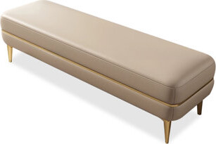 Everly Quinn Orange Upholstered Bench