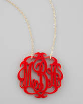 Thumbnail for your product : Moon and Lola Large Acrylic Script Monogram Pendant Necklace