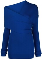 Thumbnail for your product : Monse Twisted Wrap-Collar Knit Minidress