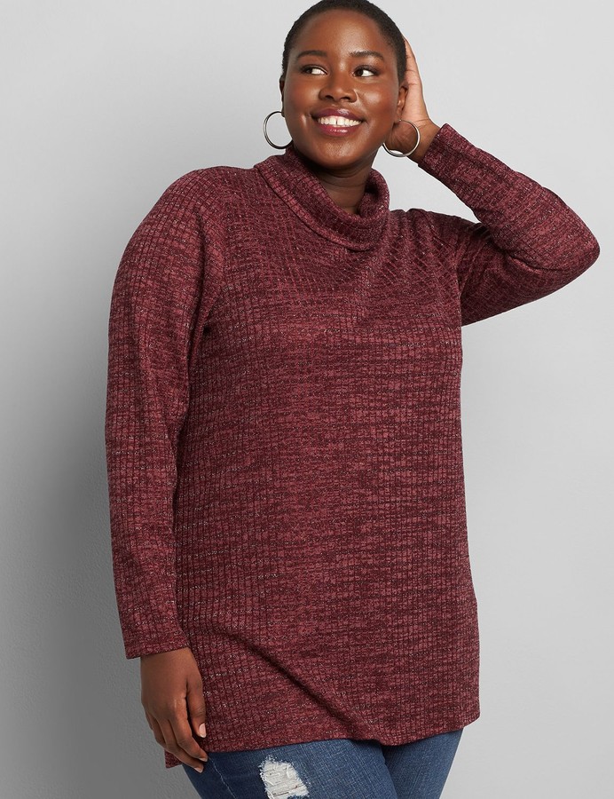 women's turtleneck tunic tops