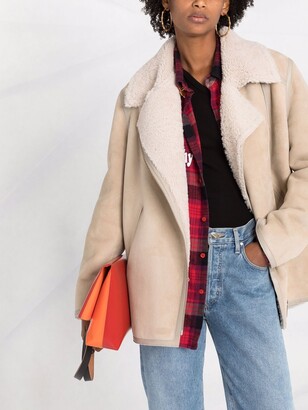 Etoile Isabel Marant Azario shearling-trim zip-up jacket