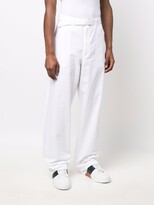 Thumbnail for your product : AURALEE Straight-Leg Belted-Waist Trousers