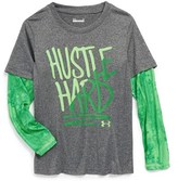 Thumbnail for your product : Under Armour 'Hustle Hard' AllSeasonGear® Long Sleeve T-Shirt (Toddler Boys & Little Boys)