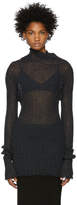 Thumbnail for your product : Ann Demeulemeester Black Ribbed Turtleneck