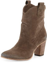 Thumbnail for your product : Alberto Fermani Chiara Slouchy Suede Western Ankle Boot