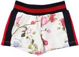 Thumbnail for your product : MonnaLisa Floral Print Light Cotton Shorts