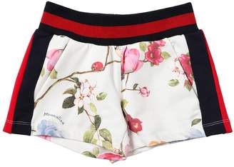 MonnaLisa Floral Print Light Cotton Shorts