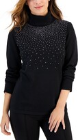 Thumbnail for your product : Karen Scott Women's Embellished Turtleneck Sweater, Created for Macy's