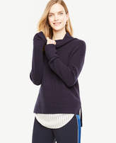 Thumbnail for your product : Ann Taylor Ribbed Hi-Lo Turtleneck