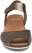 Thumbnail for your product : Dansko Vera Metallic Nappa Leather Banded Ankle Strap Wedge Sandals