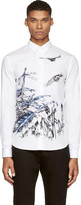 Thumbnail for your product : McQ White Doom Track Print Button-Up Shirt