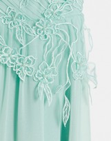 Thumbnail for your product : Little Mistress bridesmaid applique maxi dress in spearmint