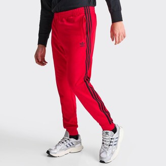 adidas Men Red Activewear Pants for Men for sale