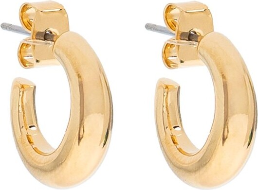 Isabel Marant Saya Logo Engraved Hoop Earrings