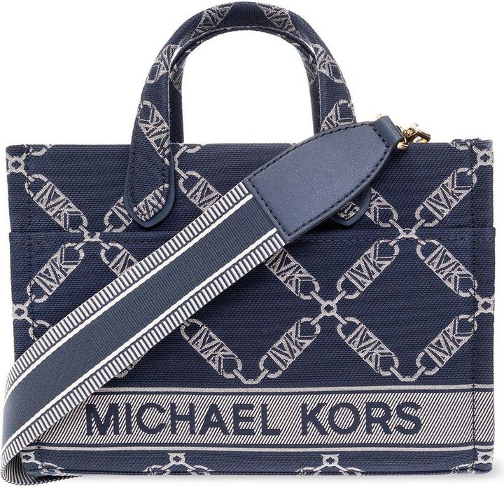 Michael Kors Hamilton Legacy Large Denim and Leather Belted Satchel -  ShopStyle