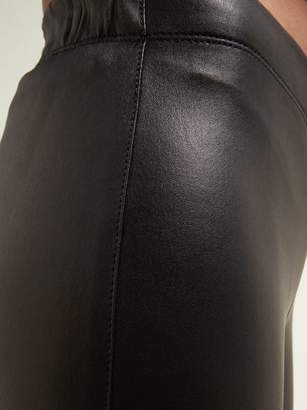 Joseph Classic Leather Leggings - Womens - Black