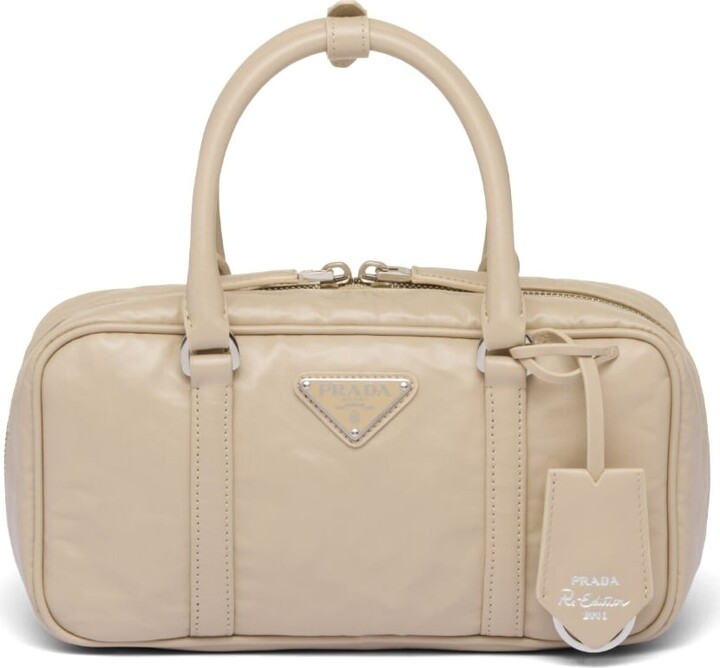 Prada Small antique nappa leather top handle bag ShopStyle