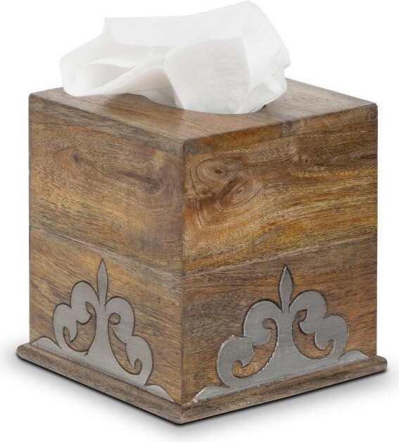 DWËLLZA HOMË Tissue Box Cover Square Facial Cube Tissue Box Holder Case Dis... 