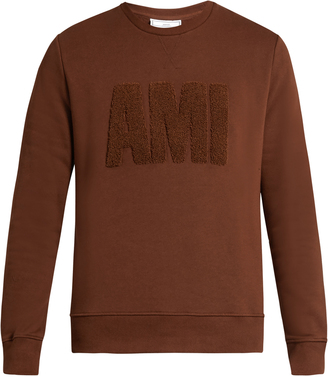 Ami Logo-appliqué crew-neck sweatshirt