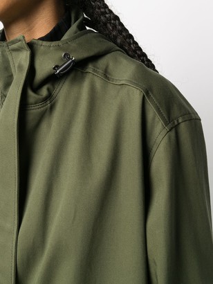 Loewe Hooded Zip-Up Parka Coat