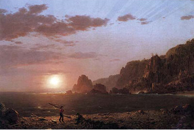 Buyenlarge 'Large Manan Island Bay of Fundy' by Frederic Edwin Church Painting Print
