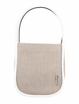 Thumbnail for your product : Hayward Leather-Trimmed Canvas Handle Bag Silver