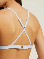 Thumbnail for your product : Skin - Odelyn Triangle Bralette - Womens - Light Blue